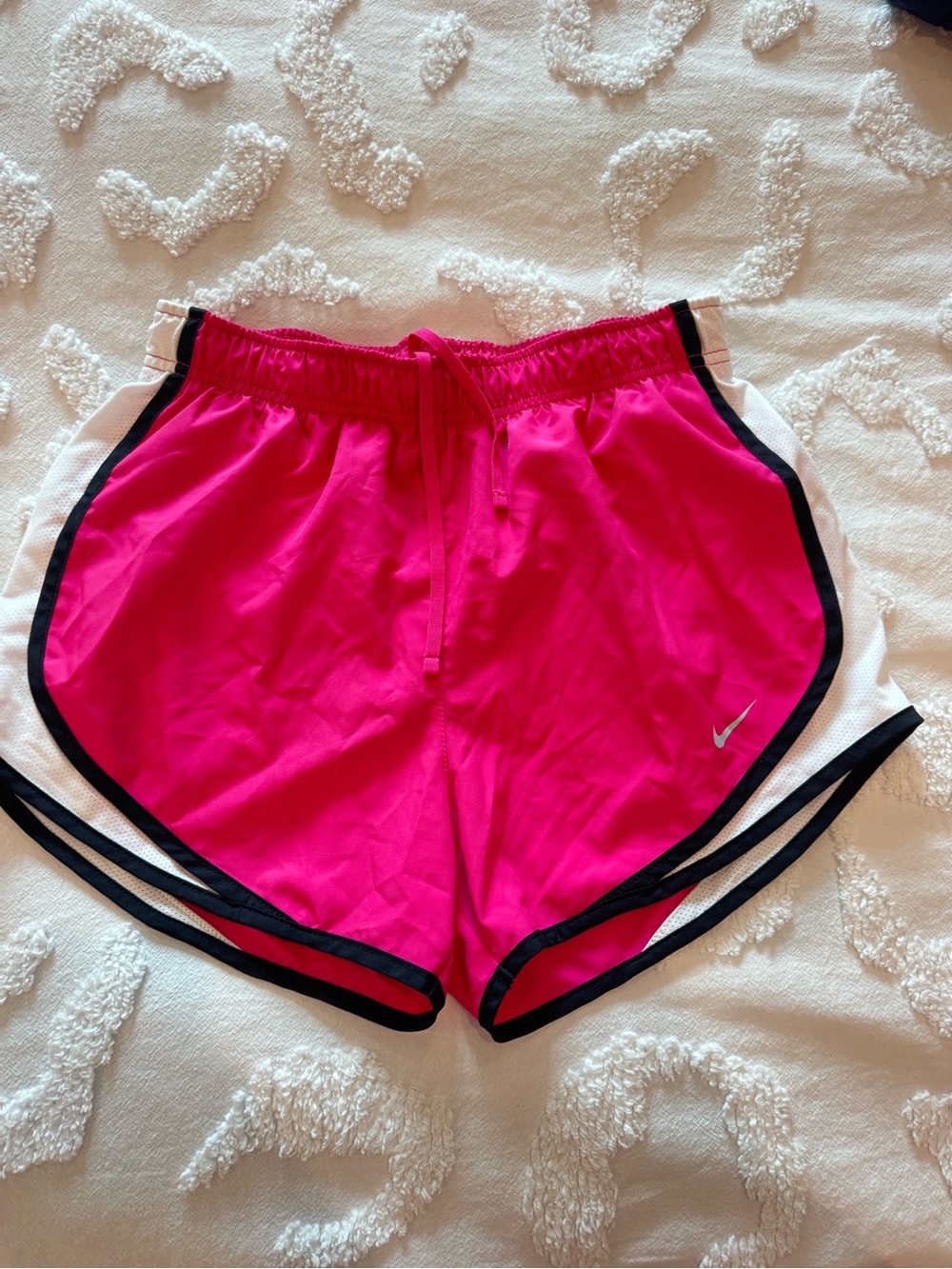 Nike Women’s Hot Pink Athletic Shorts with Black & White Trim
